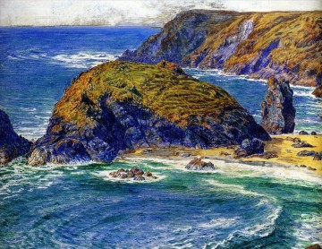 William Holman Hunt Painting - Paisaje marino de la isla Aspargus William Holman Hunt